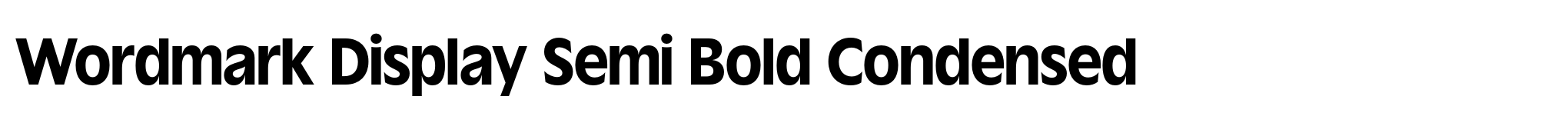 Wordmark Display Semi Bold Condensed image